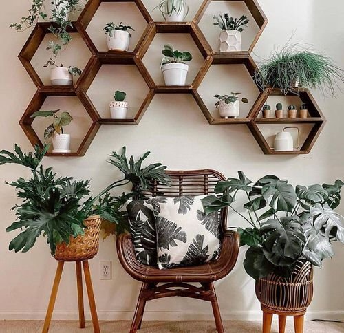 Hexagon Floating Shelves