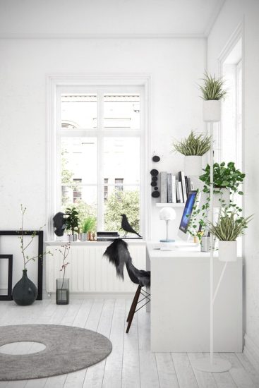 20 Fascinating Green Home Office Desk Ideas with Plants