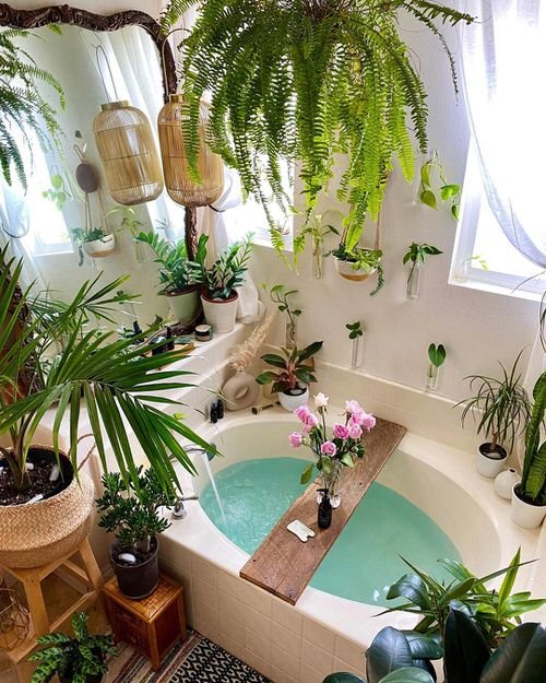 Bathrooms Turned into Incredible Indoor Gardens 2