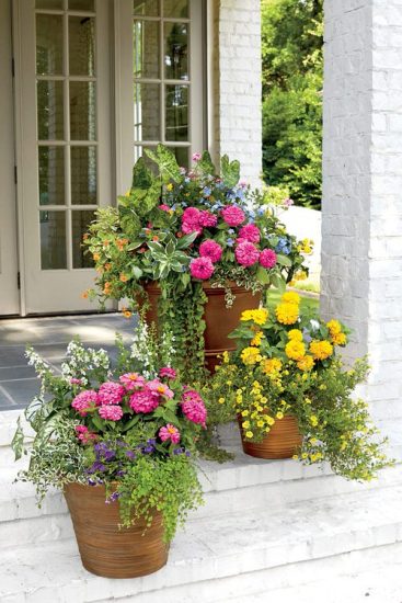 38 Beautiful Front Door Container Ideas | Balcony Garden Web