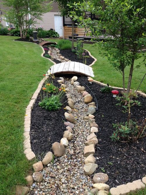 26 Front Yard River Rock Landscaping Ideas