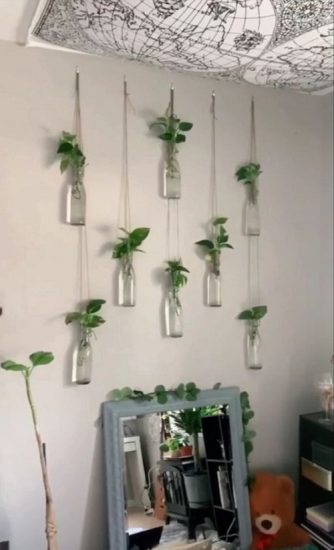 30 Modern Hanging Glass Planter Ideas | Balcony Garden Web