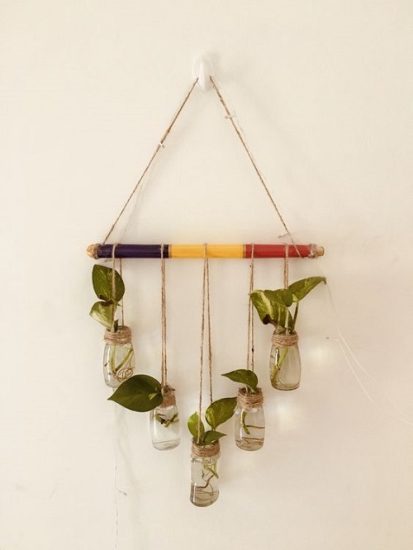 30 Modern Hanging Glass Planter Ideas | Balcony Garden Web