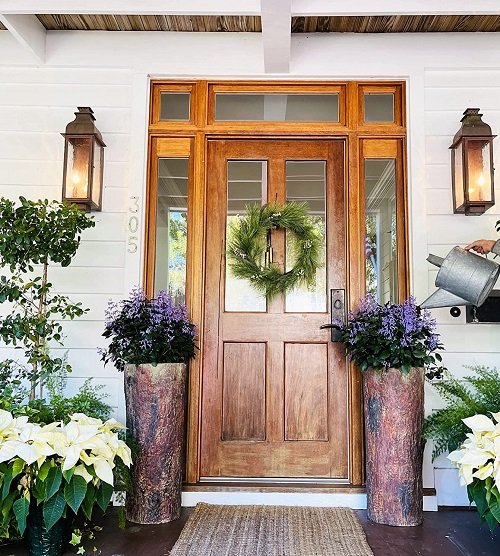 Front porch winter planters that work best