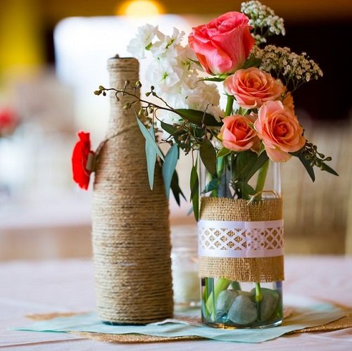 Wrapped Potted Plant Centerpieces and Gift Ideas 14