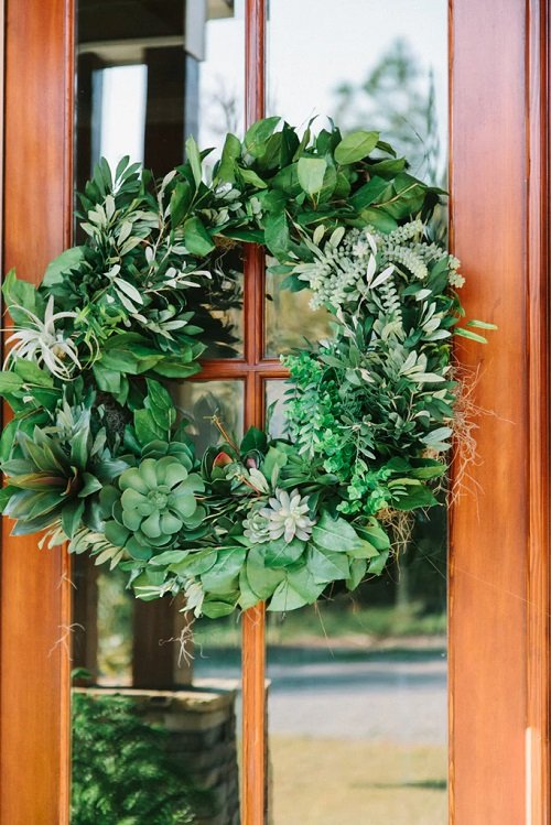 Modern Succulent Front Door Ideas