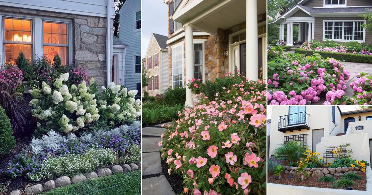 24 Stunning Flower Bed Ideas For Front Of House | Balcony Garden Web