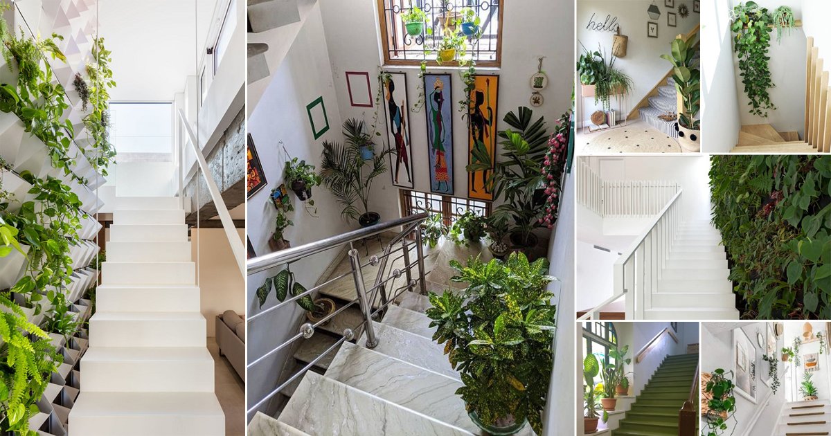 41 Stunning Garden On The Staircase Wall Ideas