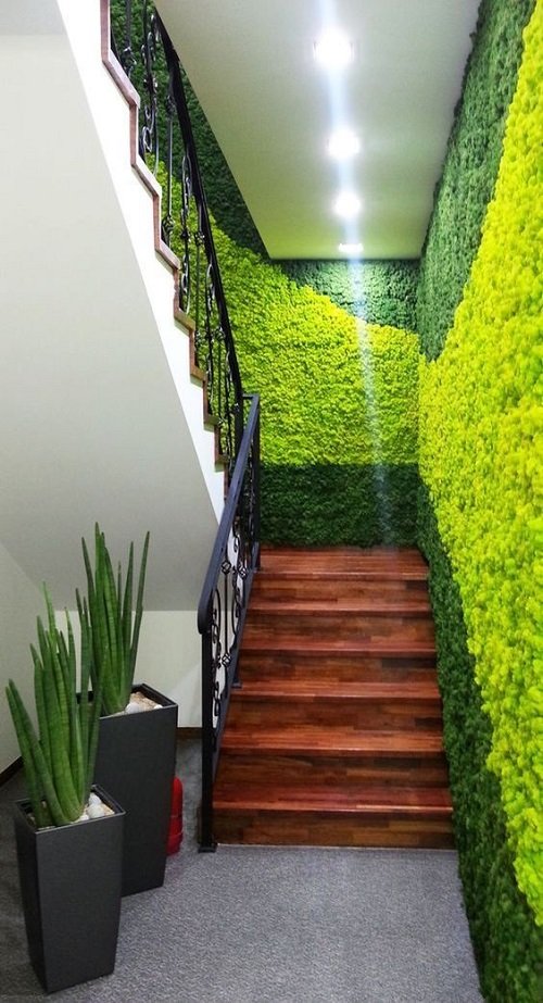Garden on the Staircase Wall Ideas 1