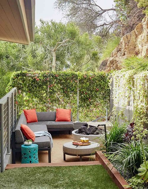 Backyard Garden corner patio ideas in 2024