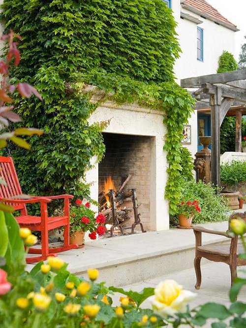 patio and fireplace Ideas for a Backyard Garden in 2024