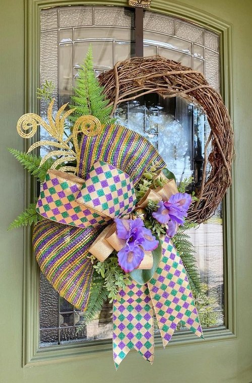 Bow With Grapevine Wreath Ideas 
