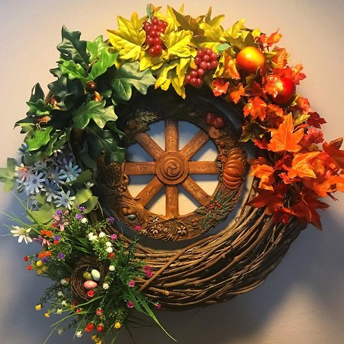 Grapevine Wheel of the Year Wreath
