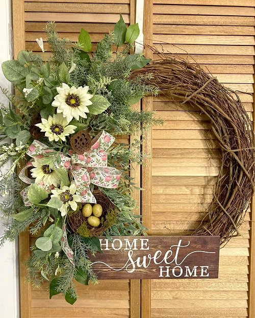 Grapevine Wreath With nest Ideas 