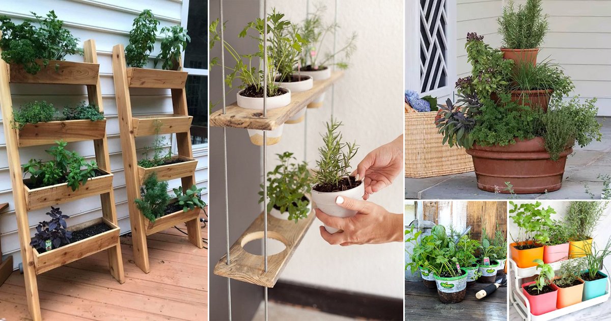 26 Productive Diy Porch Herb Garden Ideas | Balcony Garden Web