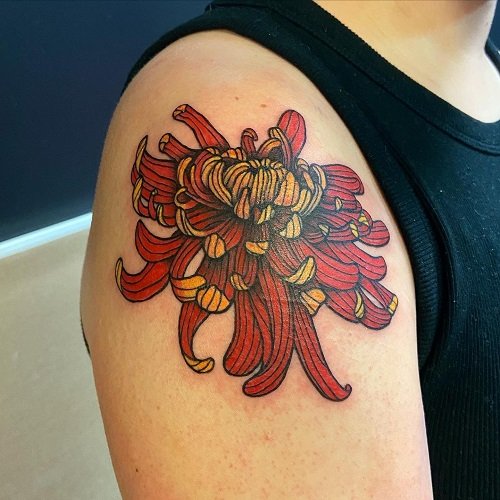 Top more than 51 images about small chrysanthemum tattoo just updated   inkdamrieduvn