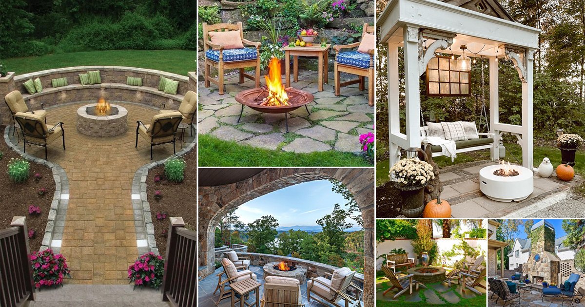 70 Amazing Flagstone Patio With Fire Pit Ideas