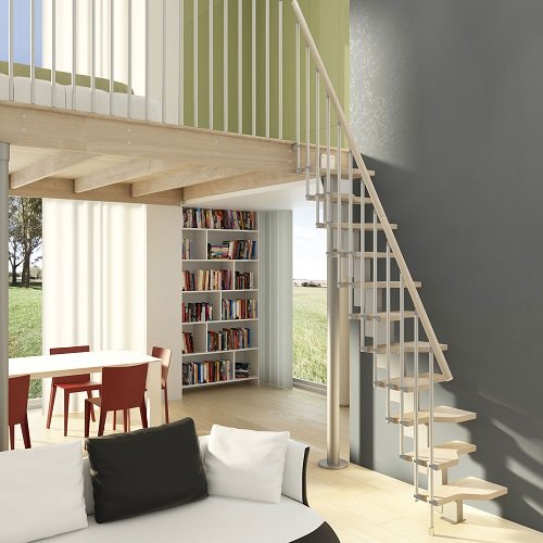 staggrered Stair Ideas for Small Spaces 