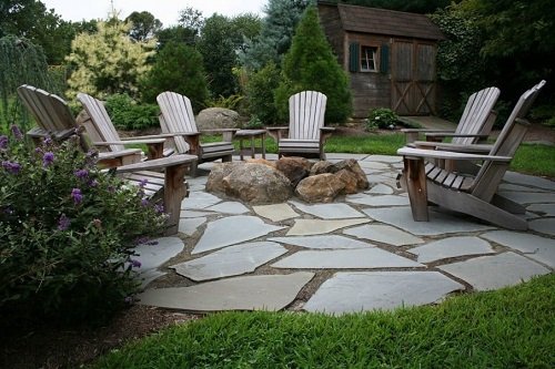 Amazing Flagstone Patio with Fire Pit Ideas 30