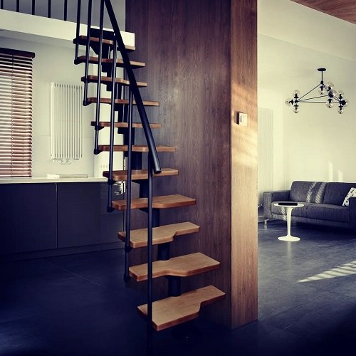 Staggaered  Stair Ideas for Small Spaces