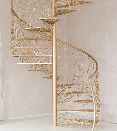 Golden Spiral Staircase Ideas for Small Spaces