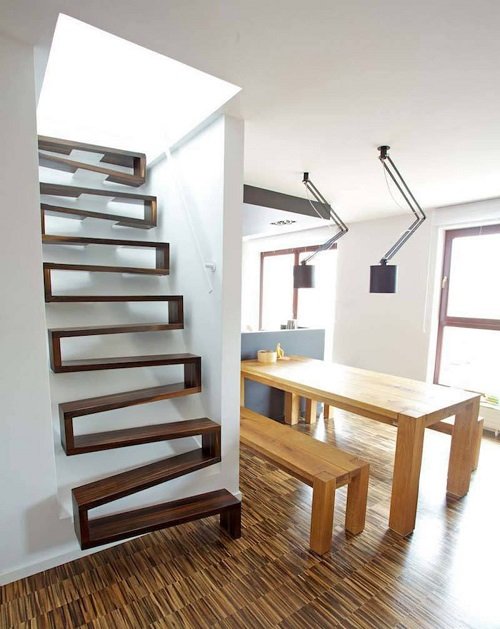 Ribbion Staircase Ideas for Small Spaces 