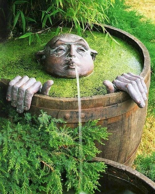 Barrel Fountain garden ideas