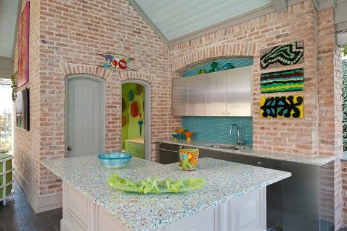 Kitchen With Brightly Colored Accessories