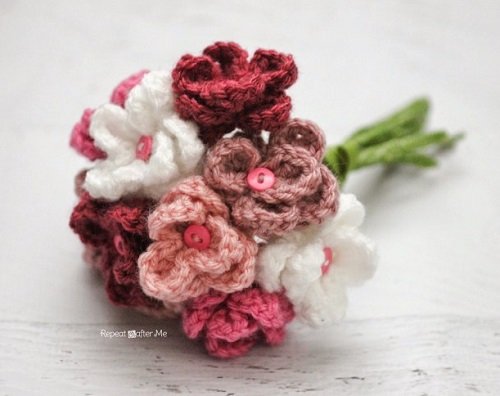 Crochet Flower Bouquet 1