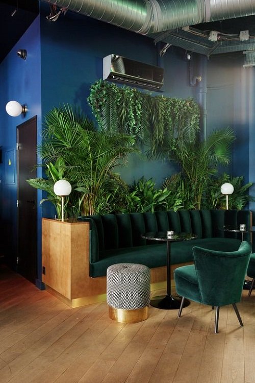 Wall Behind Sofa Decor Ideas with Plants 8
