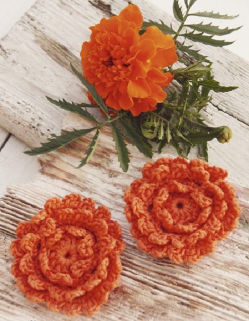 Crochet Marigold flower ideas