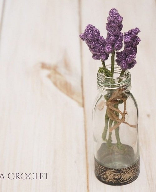 Lavender Crochet Flower
