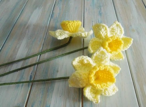 Crochet Flower Bouquet Crochet Daffodils