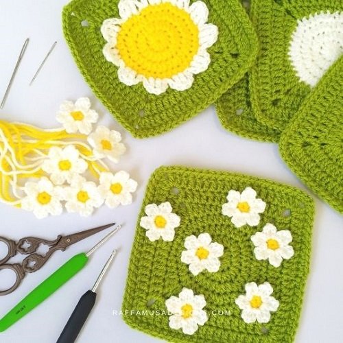Daisy Crochet Flower Bouquet Free Pattern
