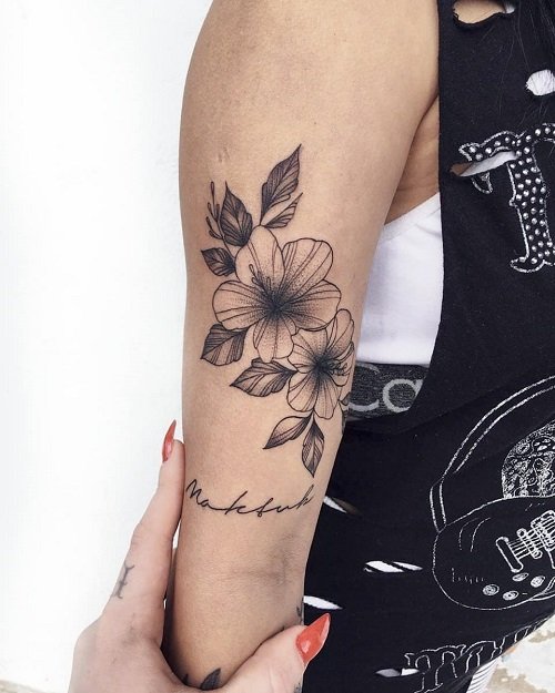 hibiscus flower tattoo 2
