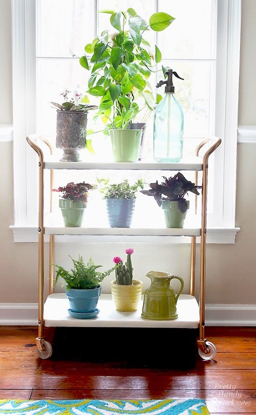 DIY Mobile Plant Stand Ideas 3