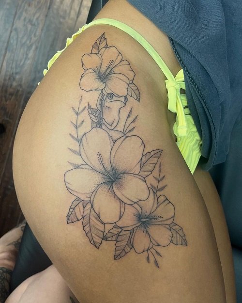 hibiscus flower tattoo 36