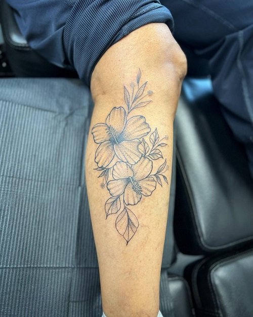 hibiscus flower tattoo 34