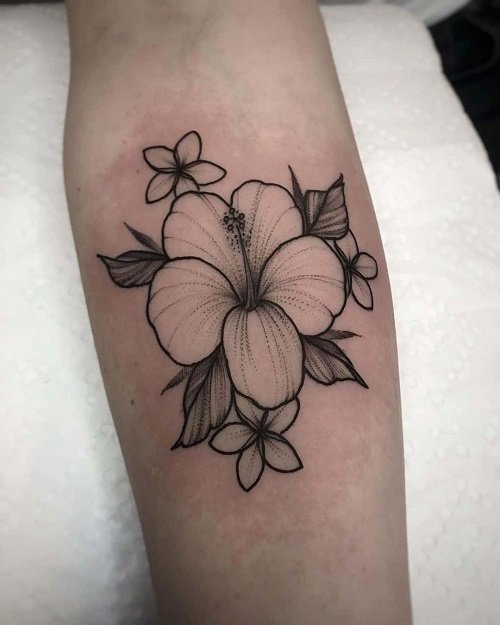 hibiscus tattoo by GrizzlyGreenEyes on DeviantArt