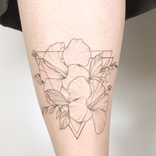 hibiscus flower tattoo 44