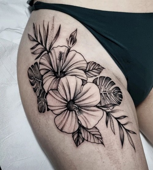 hibiscus flower tattoo 46