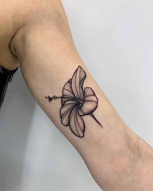 Red Hibiscus Flower Temporary Tattoo, Fake Tattoo, Black Tattoo, Festival  Tattoo, Waterproof Tattoo, Tattoo Lovers Gift, Floral Tattoo - Etsy