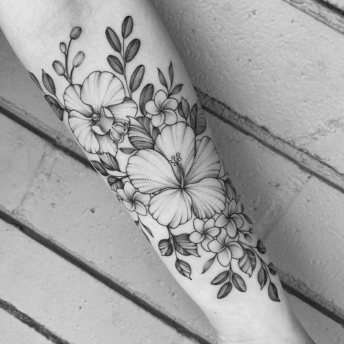 hibiscus flower tattoo 48