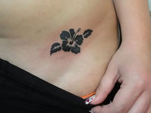 Waistline Hibiscus Piece tattoo