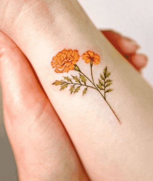 October Birth Flower Tattoo 1
