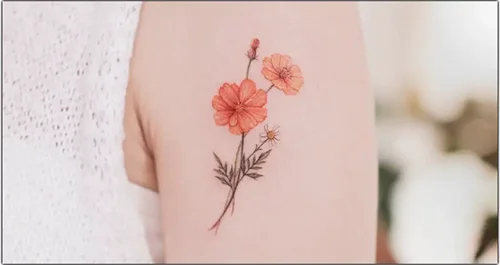 October Birth Flower Tattoo 12