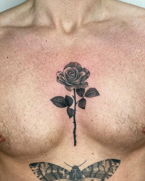 rose tattoos for men 16