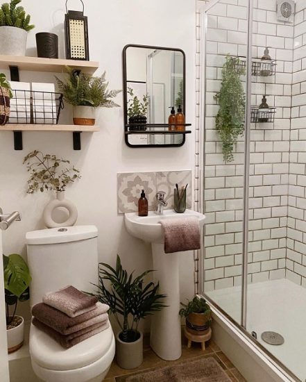 37 Plants Around the Toilet Seat Ideas in the Bathroom