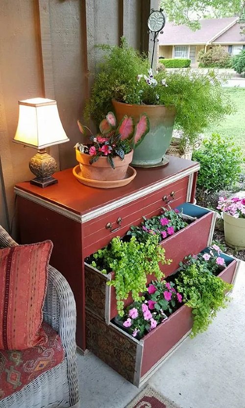 Ideas to Display Plants in New and Old Furniture 25