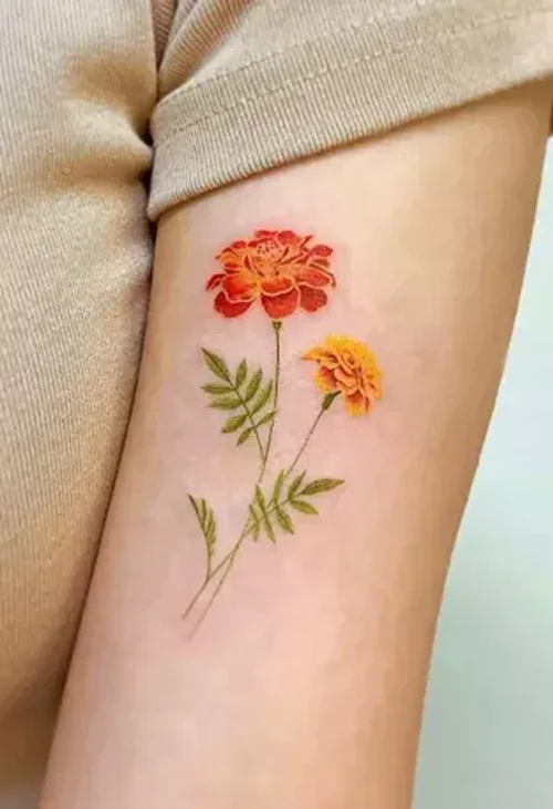 October Birth Flower Tattoo 9